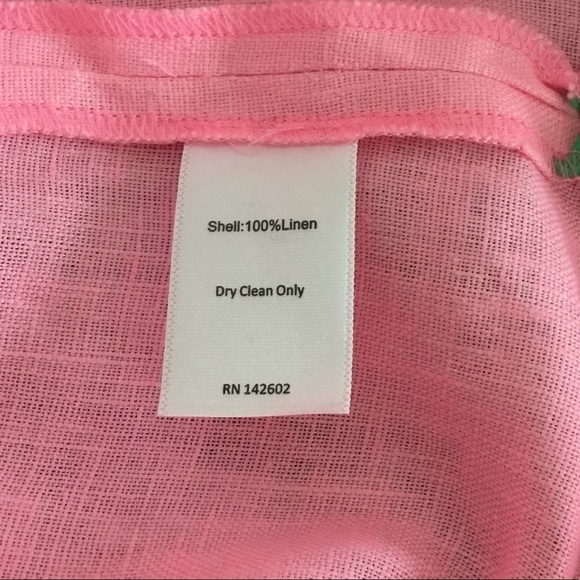 SAIL to Sable Linen Hot Pink green  Tunic dress Custom size small - Picture 10 of 13